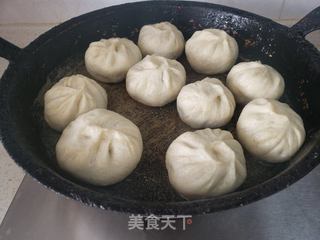 全麦面水煎小笼包的做法步骤:11