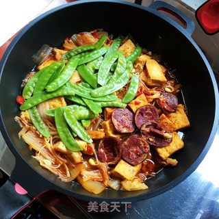 白菜豆腐炖马肠的做法步骤：13