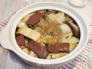 白菜鸭血炖粉条的做法步骤:13