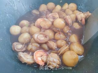 鲍鱼小土豆烧虾球的做法步骤:15