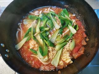 番茄鲜菇面的做法步骤:7