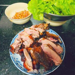家庭式烤箱版“烤鸭饭”的做法步骤:5