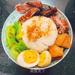 家庭式烤箱版“烤鸭饭”的做法步骤:7