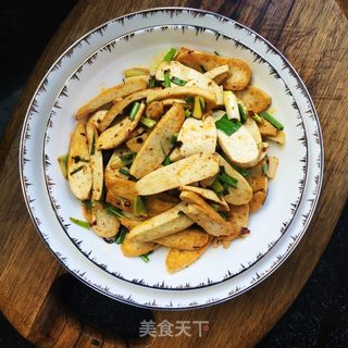 孜然炒豆干的做法步骤：9