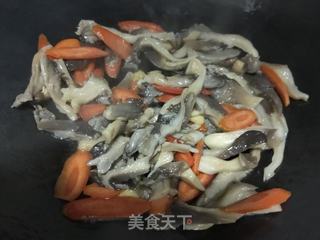 平菇炒油菜的做法步骤：5