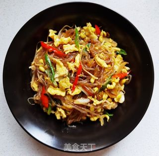 鸡蛋炒粉条的做法步骤:13