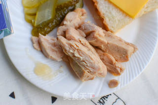 五分钟营养早餐鸡肉三明治的做法步骤：3