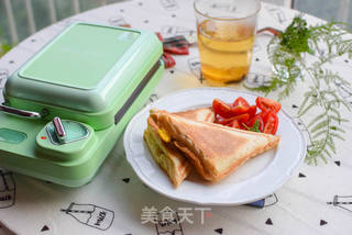 五分钟营养早餐鸡肉三明治的做法步骤:7