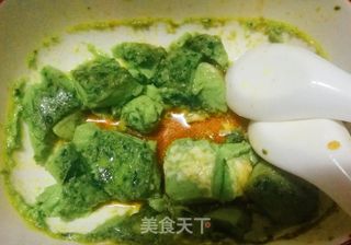 绿色鸡蛋羹的做法步骤:15