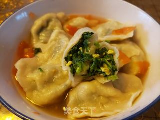 油菜鸡蛋馅饺子的做法步骤:11