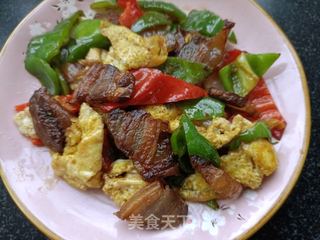 皱皮椒炒腊肉的做法步骤:16