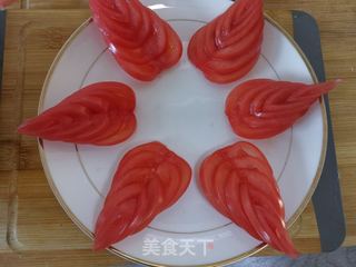 西红柿拌白糖的做法步骤:7