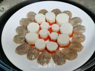 山药蒸虾仁的做法步骤:4