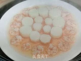 山药蒸虾仁的做法步骤:5