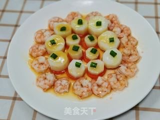 山药蒸虾仁的做法步骤:8