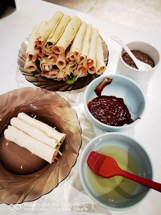 串肉店里的爆款$烤干豆腐卷的做法步骤:8