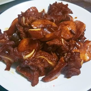 杏鲍菇烧猪脆骨的做法步骤:9