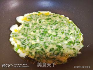 韭菜鸡蛋炒饭的做法步骤：3