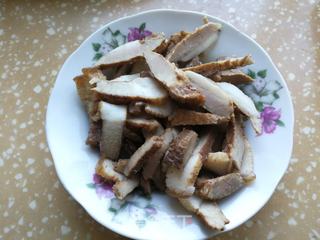 卤肉炒佛手瓜的做法步骤：2