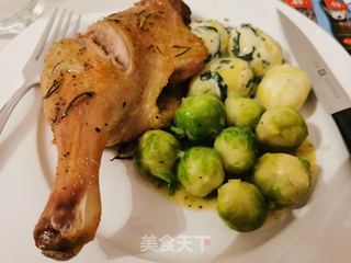 抱子甘蓝配迷迭香烤鸭腿的做法步骤:18
