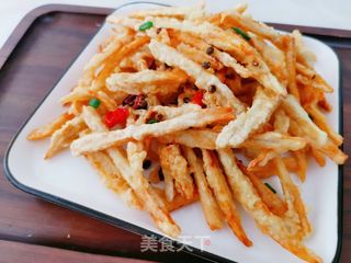 干煸藕条的做法步骤:11