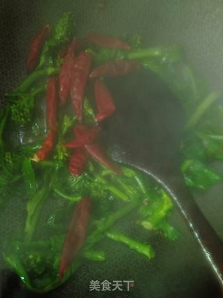 炝炒油菜头的做法步骤:9