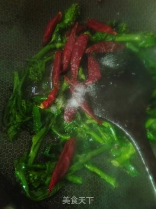 炝炒油菜头的做法步骤:10