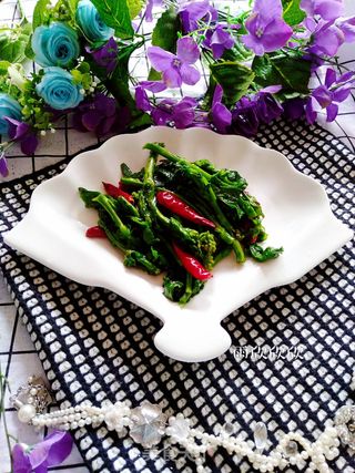 炝炒油菜头的做法步骤:11