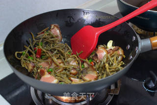 干豆角炒腊肉的做法步骤:7