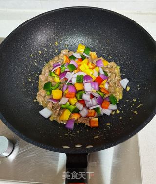 彩椒牛肉丁的做法步骤:12