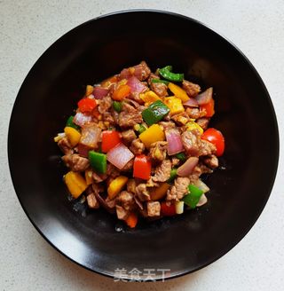 彩椒牛肉丁的做法步骤:14