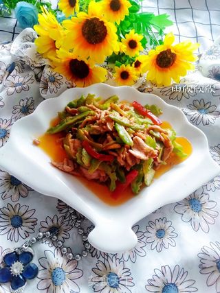 苦瓜炒肉丝的做法步骤:9