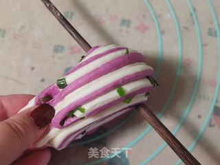 双色葱香花卷,筷子一扭就成的做法步骤:15