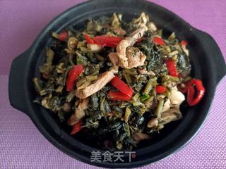 猪肉大蒜炒雪里蕻的做法步骤:14
