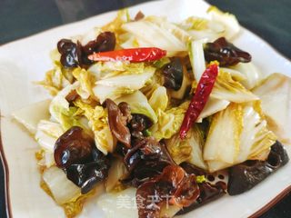 醋溜木耳白菜的做法步骤:13