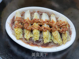 蒜蓉粉丝蒸娃娃菜的做法步骤:9