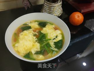 番茄菠菜鸡蛋汤的做法步骤：14