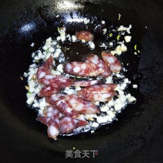 腊肠豆豉炒莴笋 的做法步骤：7