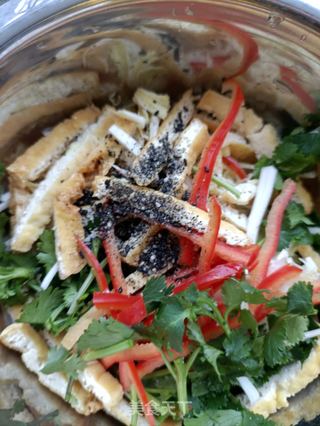 “白菜”白菜拌豆腐干的做法步骤:13