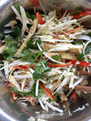 “白菜”白菜拌豆腐干的做法步骤:15