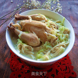鸡汤手擀面的做法步骤:12