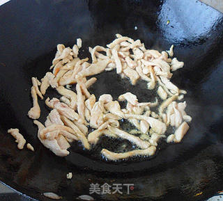 鸡胸炒合菜的做法步骤:8
