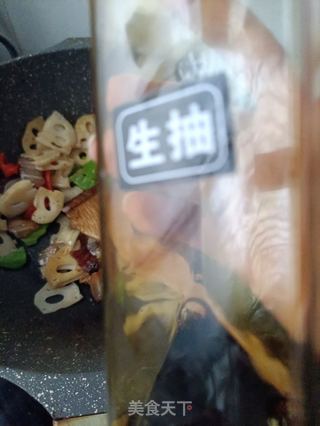 双腊炒莲菜的做法步骤:9