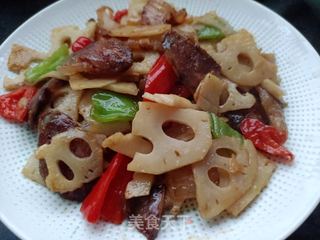 双腊炒莲菜的做法步骤:11