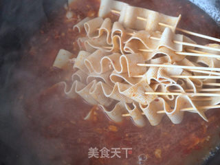 麻辣毛肚豆皮串的做法步骤:6