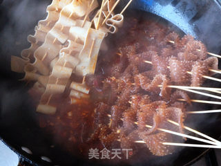 麻辣毛肚豆皮串的做法步骤:7