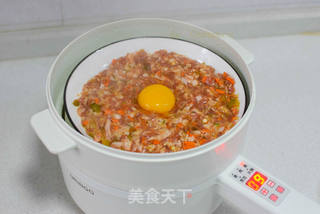 酸黄瓜蒸肉饼的做法步骤:5