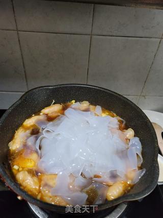 煎豆腐豆芽炖粉皮的做法步骤:8