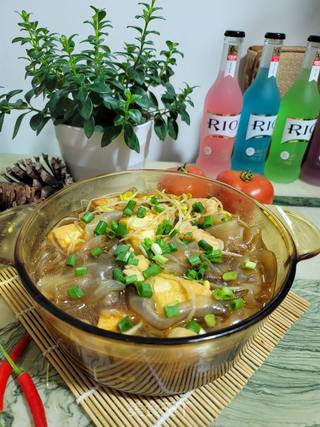 煎豆腐豆芽炖粉皮的做法步骤:12