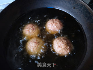 蒸牛肉狮子头的做法步骤:6